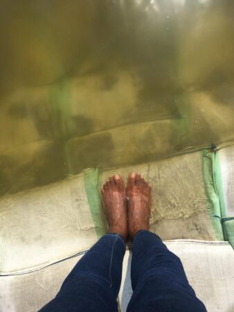 Feet in Ganges